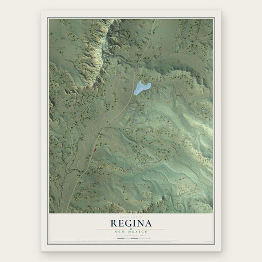 Regina, New Mexico map print, the full design
