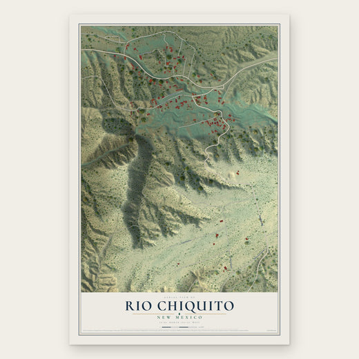Rio Chiquito, New Mexico map print, the full design