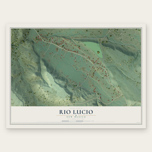 Rio Lucio, New Mexico map print, the full design
