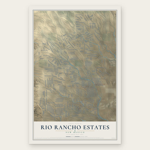 Rio Rancho Estates, New Mexico map print, the full design