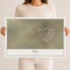Map of Roy, New Mexico, 12 x 18 inch unframed archival matte print