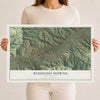 Map of Ruidoso Downs, New Mexico, 12 x 18 inch unframed archival matte print