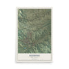 Map of Ruidoso, New Mexico, 12 x 18 inch unframed archival matte print