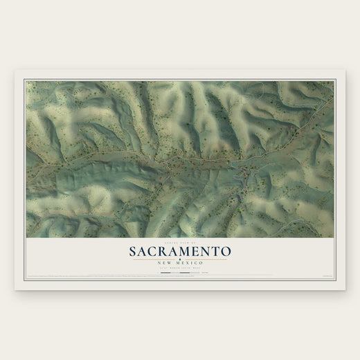 Sacramento, New Mexico map print, the full design