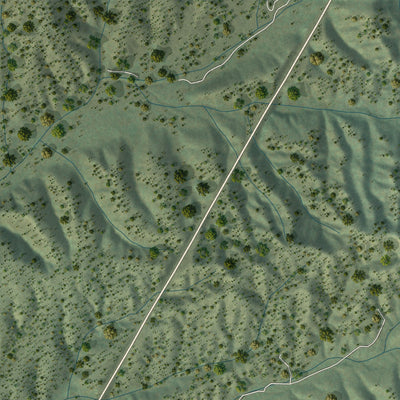 Close-up of the map of San Cristobal, New Mexico print showing street and building detail