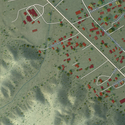 Close-up of the map of San Jose, Rio Arriba County, New Mexico print showing street and building detail