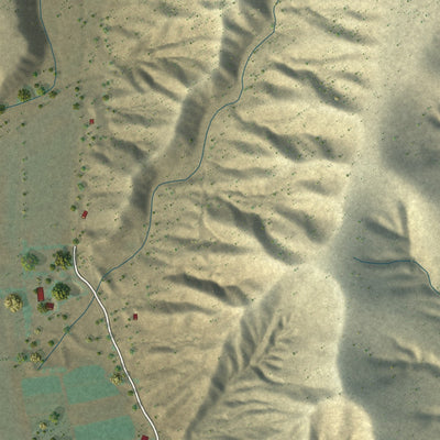 Close-up of the map of San Lorenzo, New Mexico print showing street and building detail
