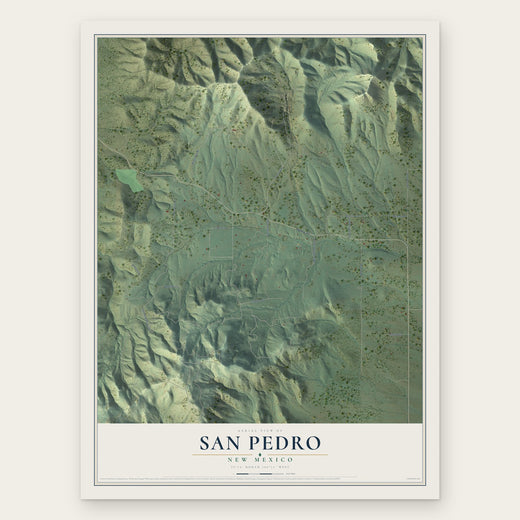 San Pedro, New Mexico map print, the full design