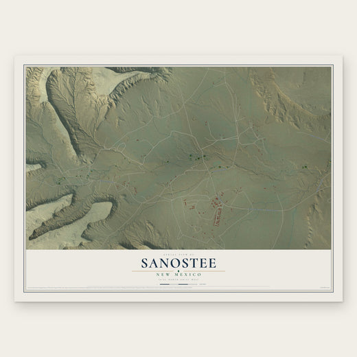 Sanostee, New Mexico map print, the full design