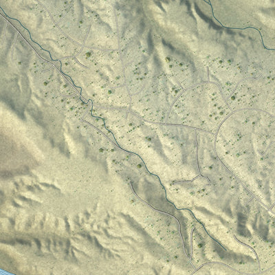Close-up of the map of Santa Ana Pueblo, New Mexico print showing street and building detail