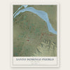Santo Domingo Pueblo, New Mexico map print, the full design