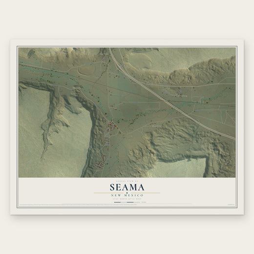 Seama, New Mexico map print, the full design