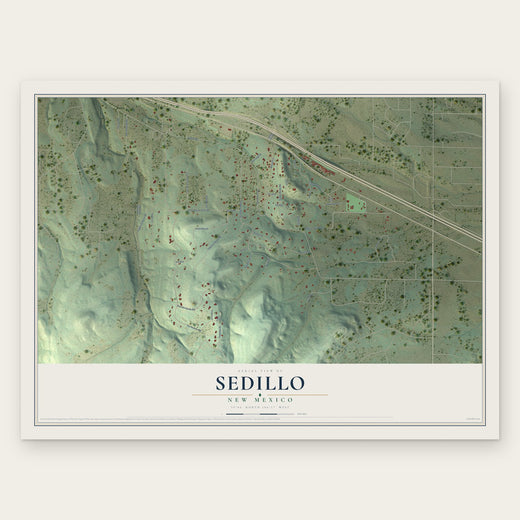 Sedillo, New Mexico map print, the full design