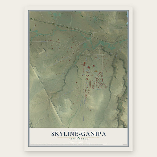 Skyline-Ganipa, New Mexico map print, the full design