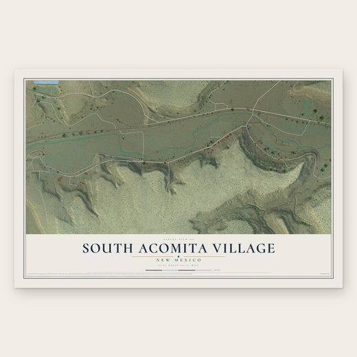 South Acomita Village, New Mexico map print, the full design