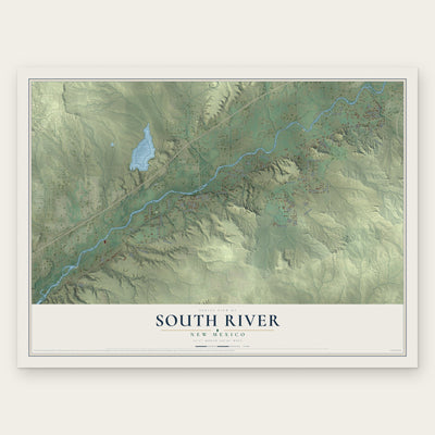 South River, New Mexico map print, the full design