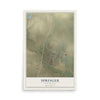 Map of Springer, New Mexico, 12 x 18 inch unframed archival matte print