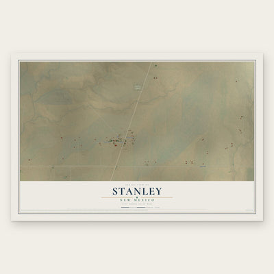 Stanley, New Mexico map print, the full design