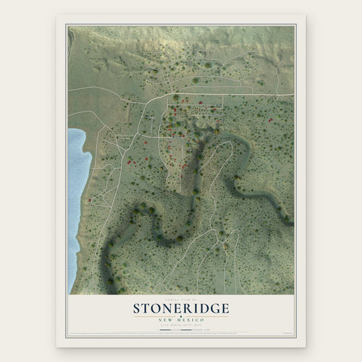 Stoneridge, New Mexico map print, the full design