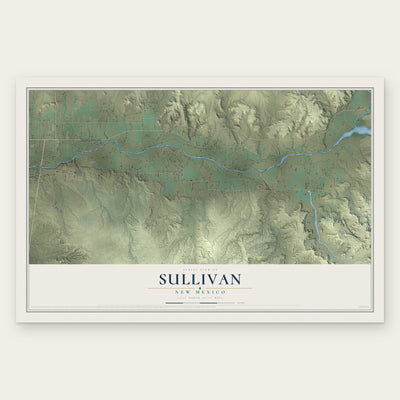 Sullivan, New Mexico map print, the full design