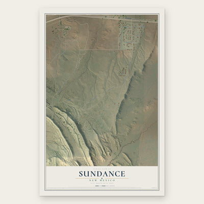 Sundance, New Mexico map print, the full design