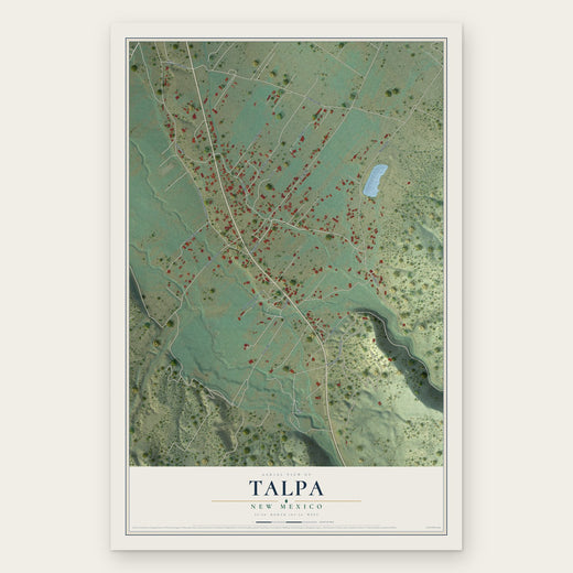 Talpa, New Mexico map print, the full design