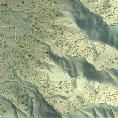 Second close-up of the map of Taos, New Mexico print showing more streets and buildings