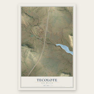 Tecolote, New Mexico map print, the full design