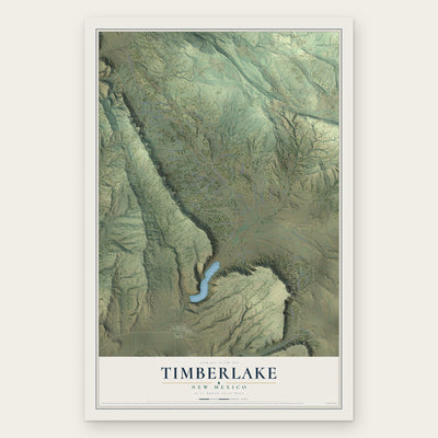 Timberlake, New Mexico map print, the full design