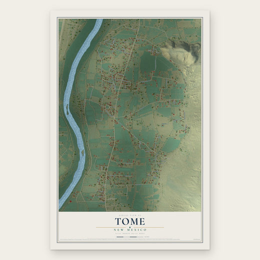 Tome, New Mexico map print, the full design