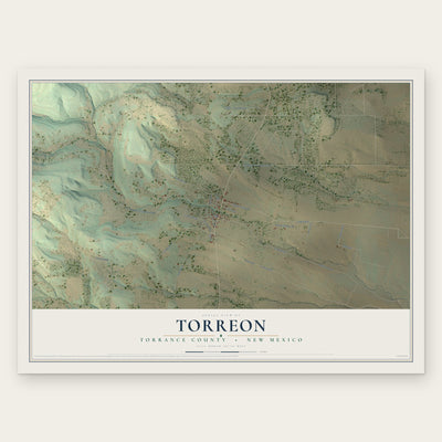 Torreon, New Mexico map print, the full design