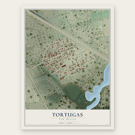 Tortugas, New Mexico map print, the full design