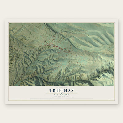 Truchas, New Mexico map print, the full design