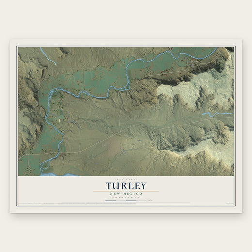 Turley, New Mexico map print, the full design