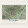 University Park, New Mexico map print, the full design