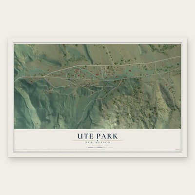Ute Park, New Mexico map print, the full design