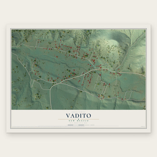 Vadito, New Mexico map print, the full design