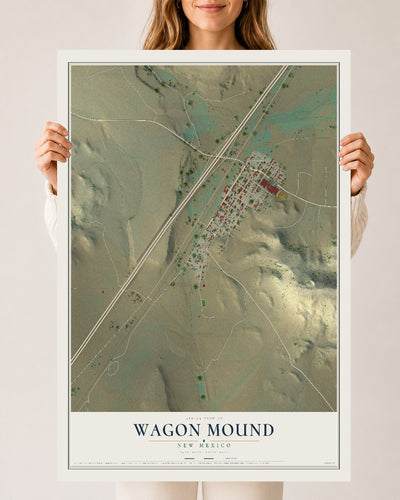 Map of Wagon Mound, New Mexico, 24 x 36 inch unframed archival matte print