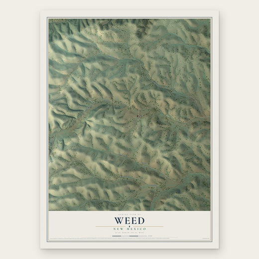 Weed, New Mexico map print, the full design