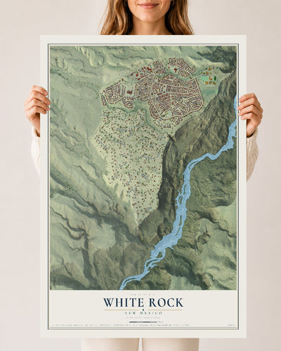 Map of White Rock, New Mexico, 24 x 36 inch unframed archival matte print