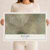 Map of Willard, New Mexico, 12 x 18 inch unframed archival matte print