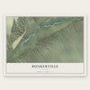 Bunkerville, Nevada map print, the full design