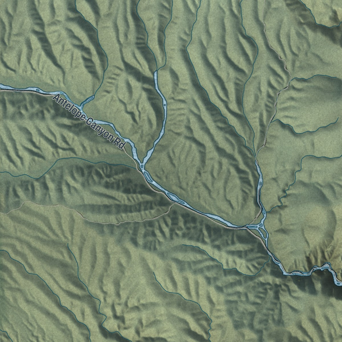 Second close-up of the map of Caliente, Nevada print showing more streets and buildings