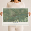 Map of Carlin, Nevada, 12 x 18 inch unframed archival matte print