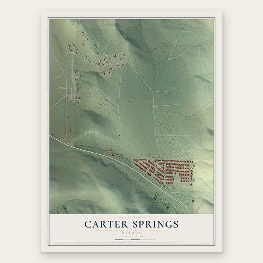 Carter Springs, Nevada map print, the full design