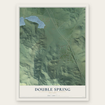 Double Spring, Nevada map print, the full design
