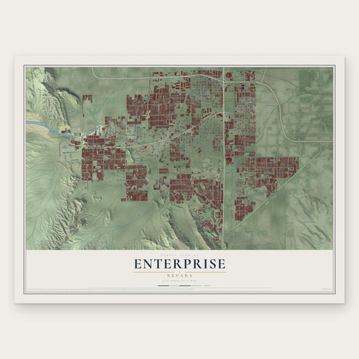 Enterprise, Nevada map print, the full design