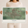 Map of Fallon, Nevada, 12 x 18 inch unframed archival matte print