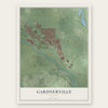 Gardnerville, Nevada map print, the full design