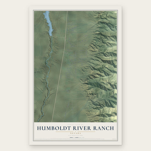 Humboldt River Ranch, Nevada map print, the full design